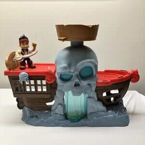 Jake And The Neverland Pirates BATTLE AT SHIPWRECK FALLS Ship Boat Toy TESTED